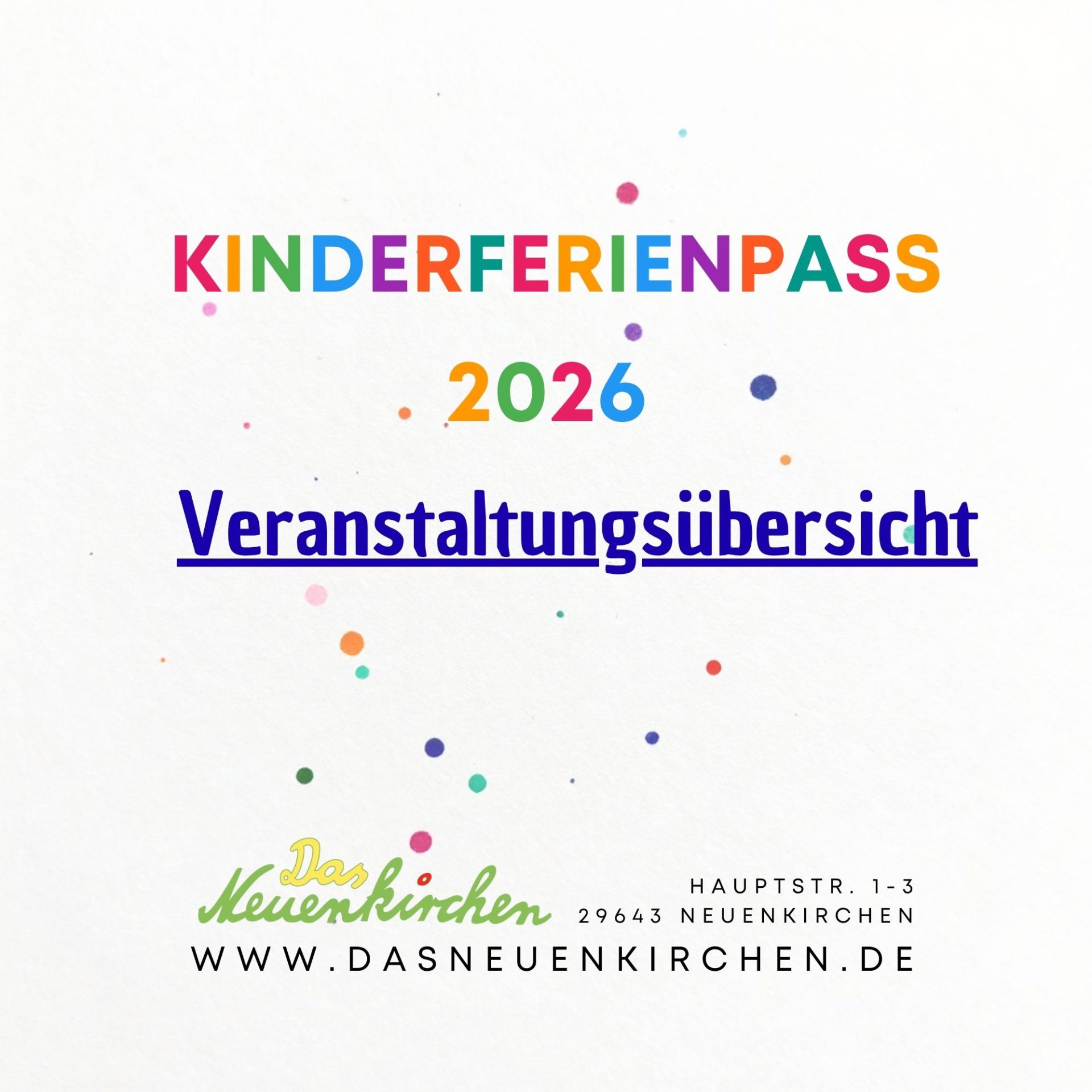kinderFerienpass Veranstaltungsübersicht - 1