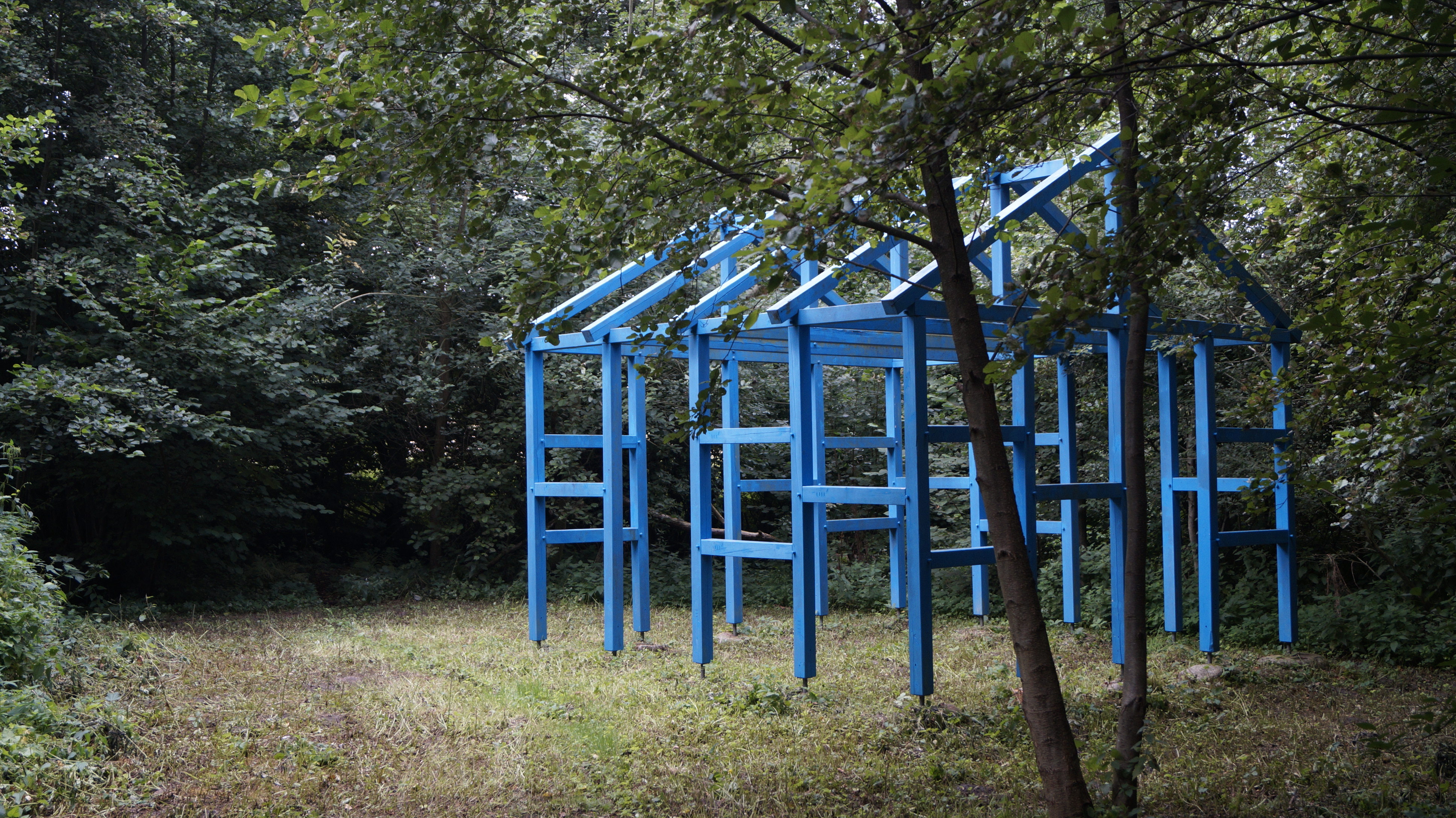 Das Blaue Haus Kunstwerk "Das Blaue Haus" 1987 von Horst Lerche